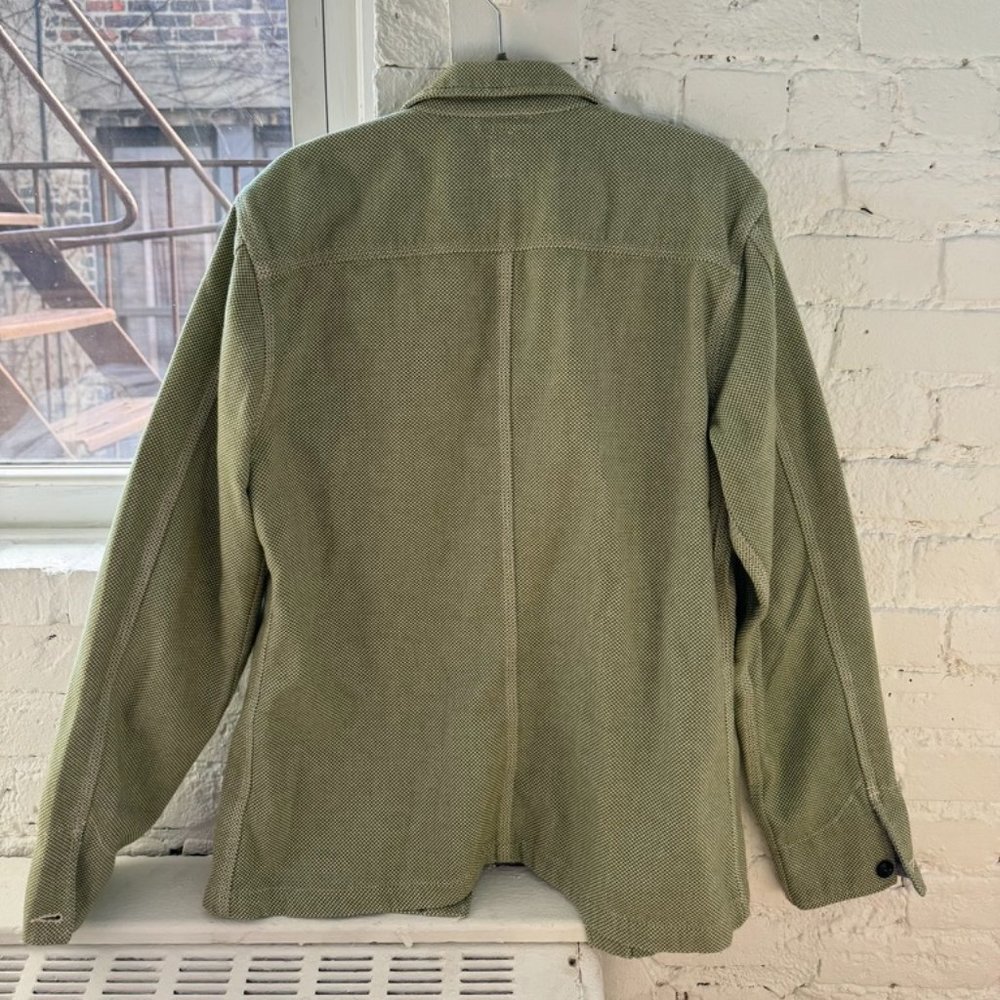 Hiroshi Kato Green Sashiko Chore Coat (Large) - Picture 2 of 5